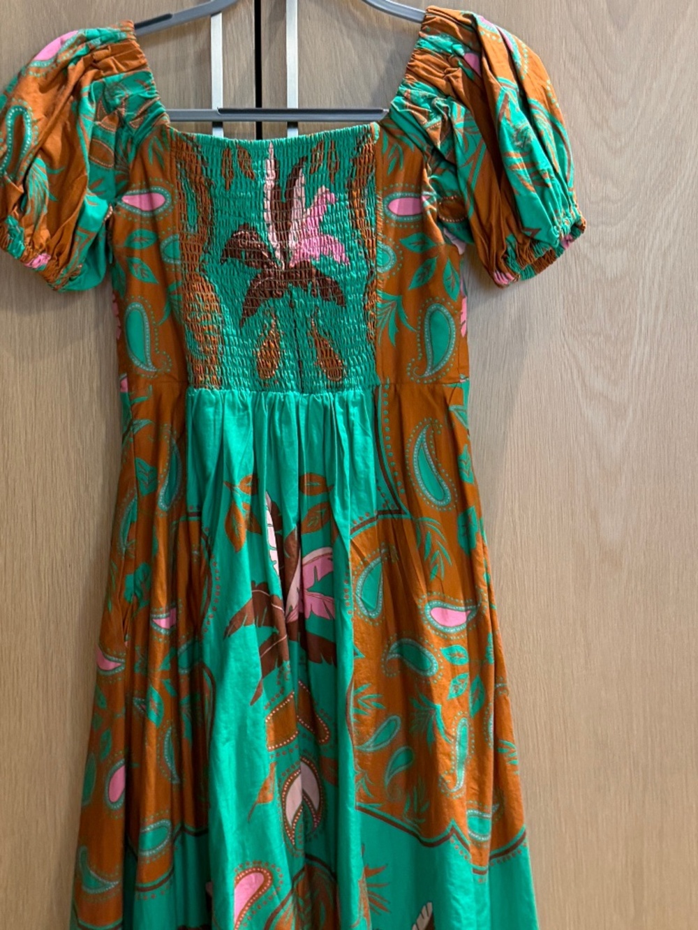 women's puff sleeve midi dress/from Anthropologie size 10 - Picture 4 of 4